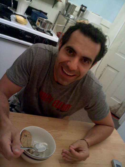 Home made cookies and ice cream