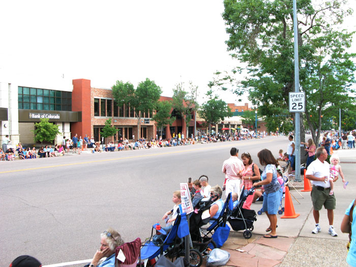 Crowd gathered for the Rodeo Parade, Colorado Springs