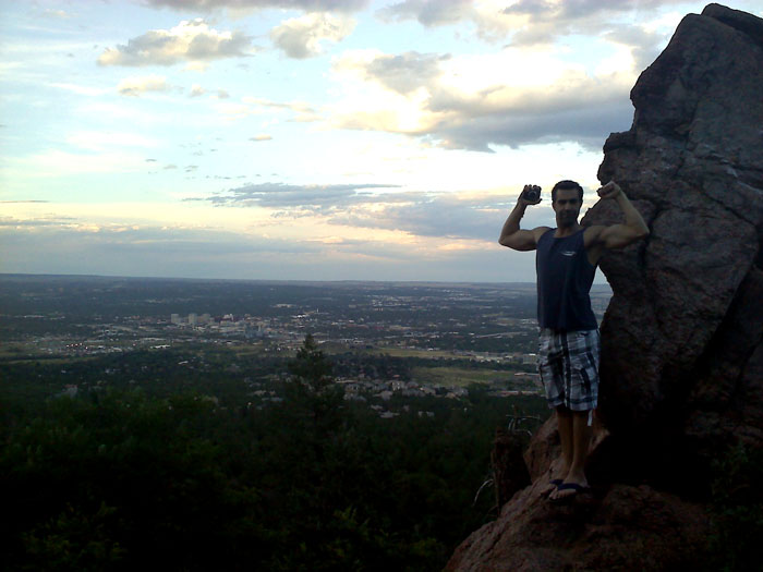 Chrissy showing off on Gold Camp Road, Colorado Springs