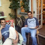 Chris and David on my deck