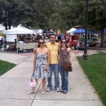 Me, david, and Sarah at the Acacia Park Farmer's Market, downtown Colorado Springs