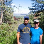 David and Sarah hiking up by Helen Hunt Falls