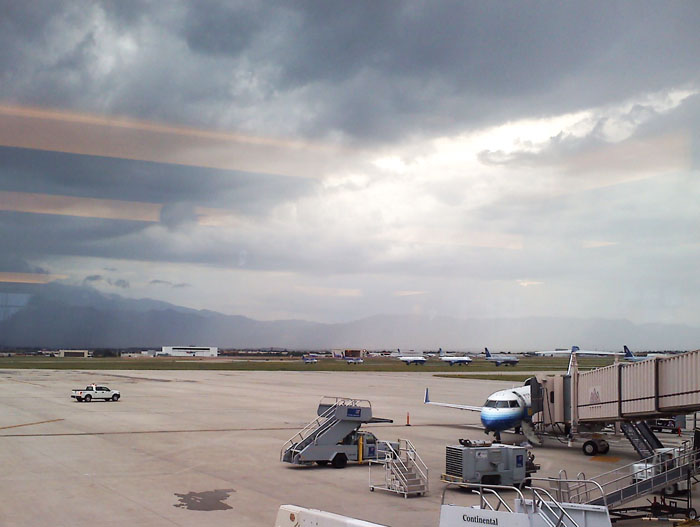 Planes stacked up due to weather, COS