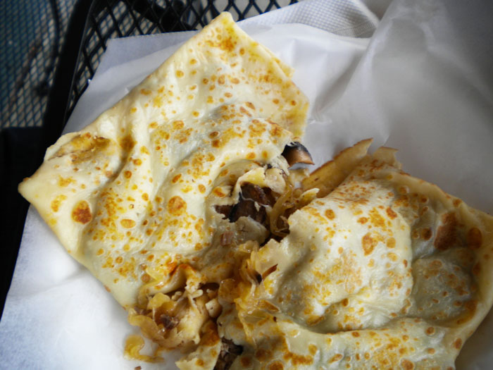 Steak and mushroom crepe from Paris Crepe, Colorado Springs