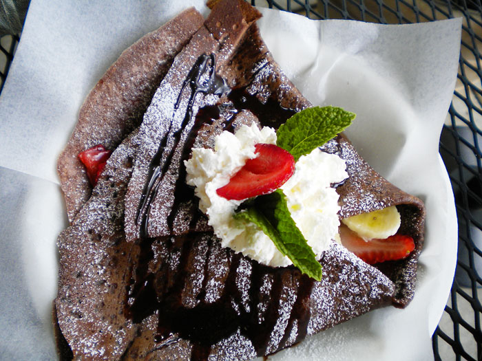 Chocolate, strawberry, banana crepe from Paris Crepe, Colorado Springs