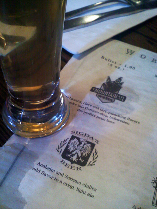 Beer with chiles in it! Coopersmith's, Ft. Collins, CO